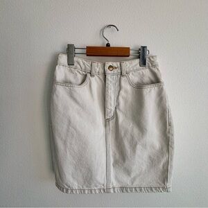 American Apparel - Denim Pencil Mini  Skirt in Light Wash, Small